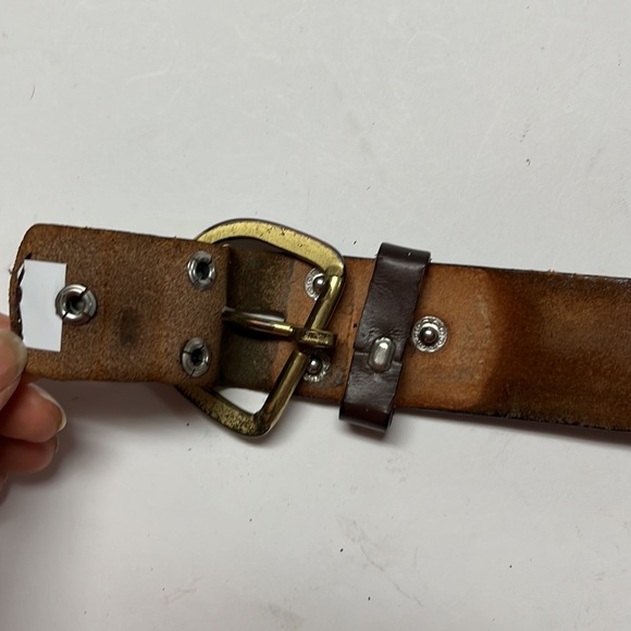 Vintage Wrangler bald eagle detailed leather belt - Picture 7 of 10